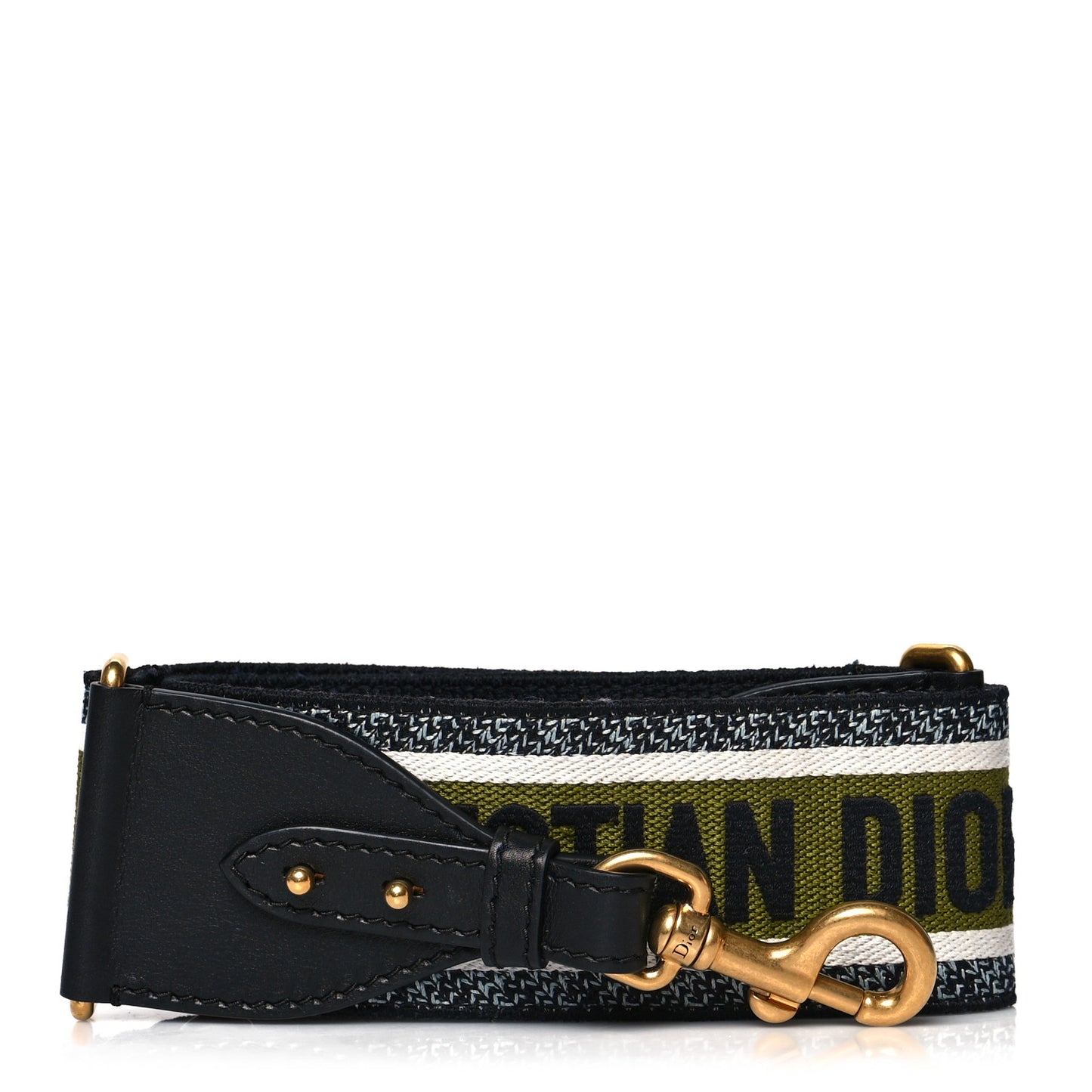 Canvas Embroidered Shoulder Strap Green