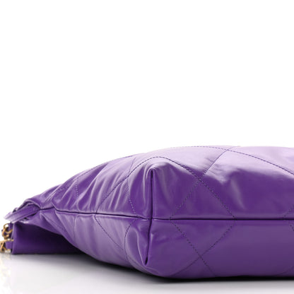 Chanel Shiny Calfskin Quilted Small Chanel 22 Purple 10 of 11