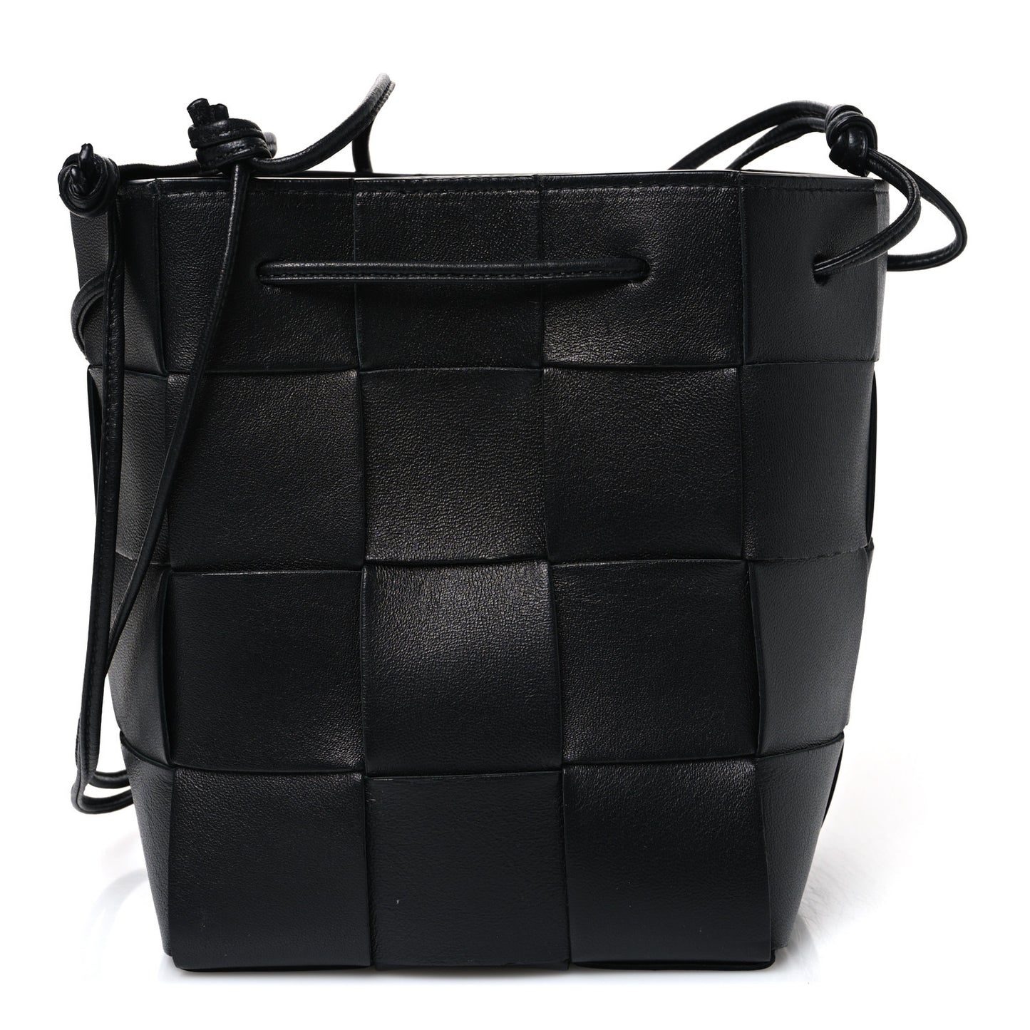 Nappa Maxi Intrecciato Cassette Bucket Bag Black