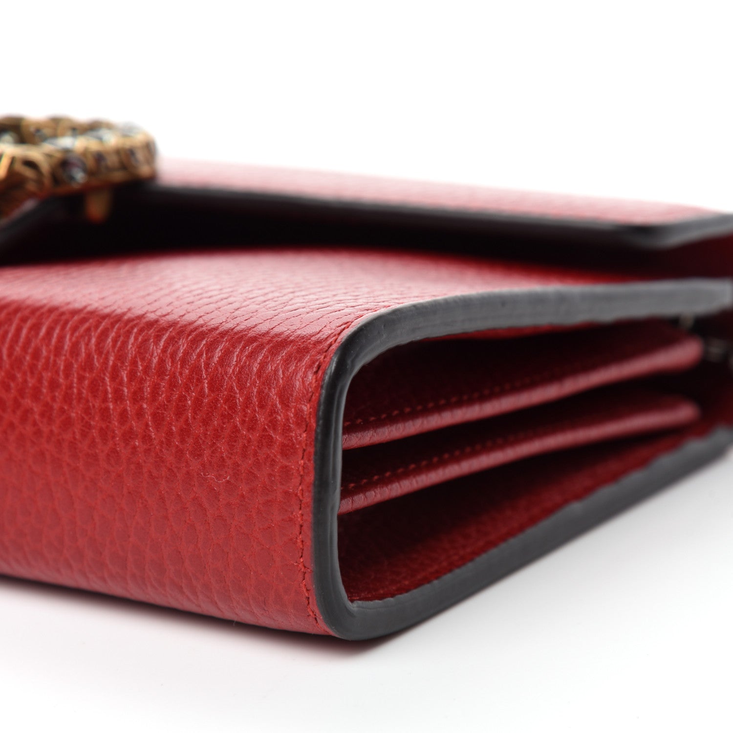 Gucci Calfskin Mini Dionysus Chain Wallet Hibiscus Red 7 of 11