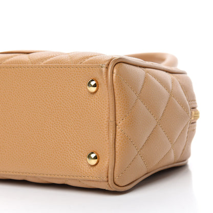 Chanel Caviar Quilted Small Bowler Beige 7 of 10