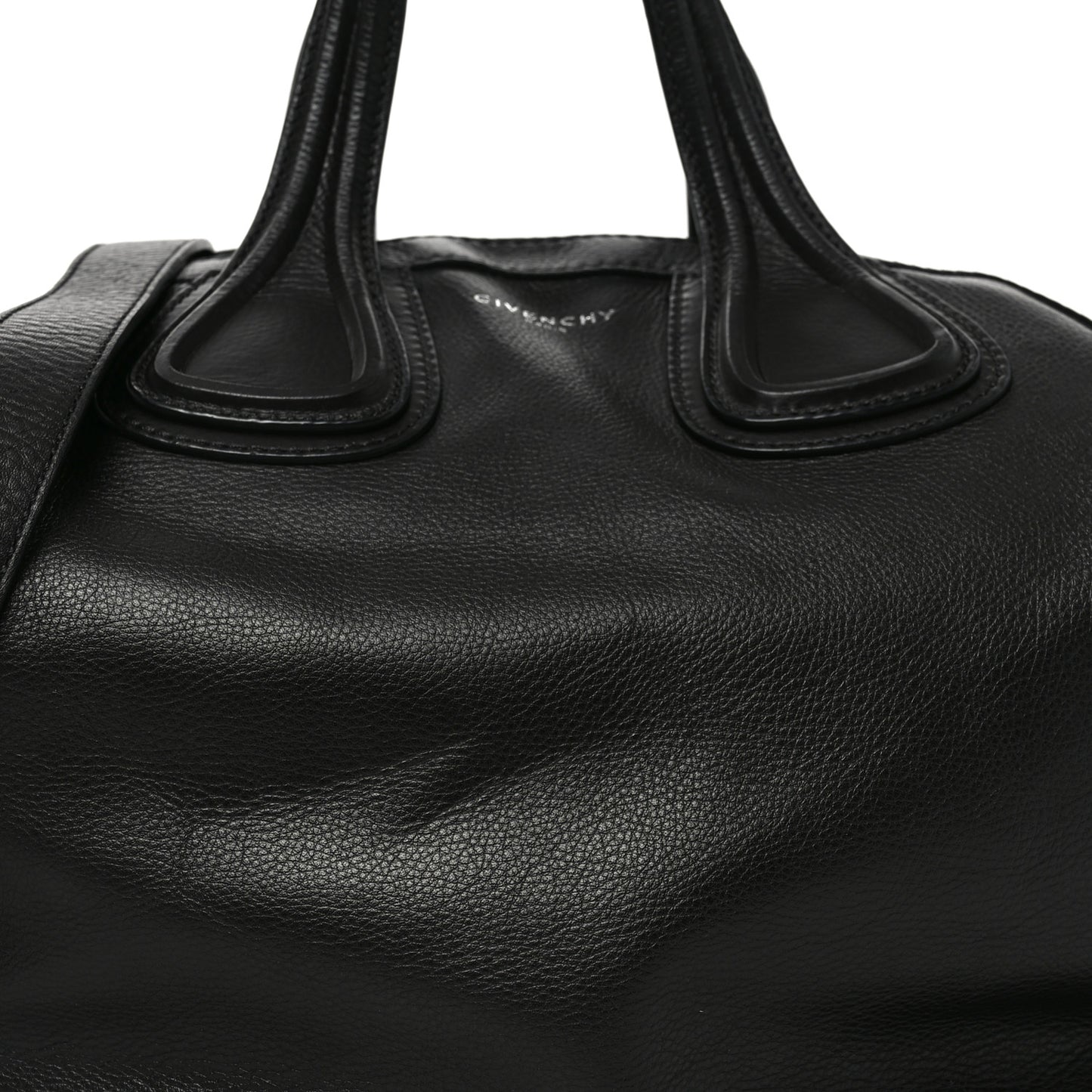 Waxy Grained Calfskin Medium Nightingale  Black