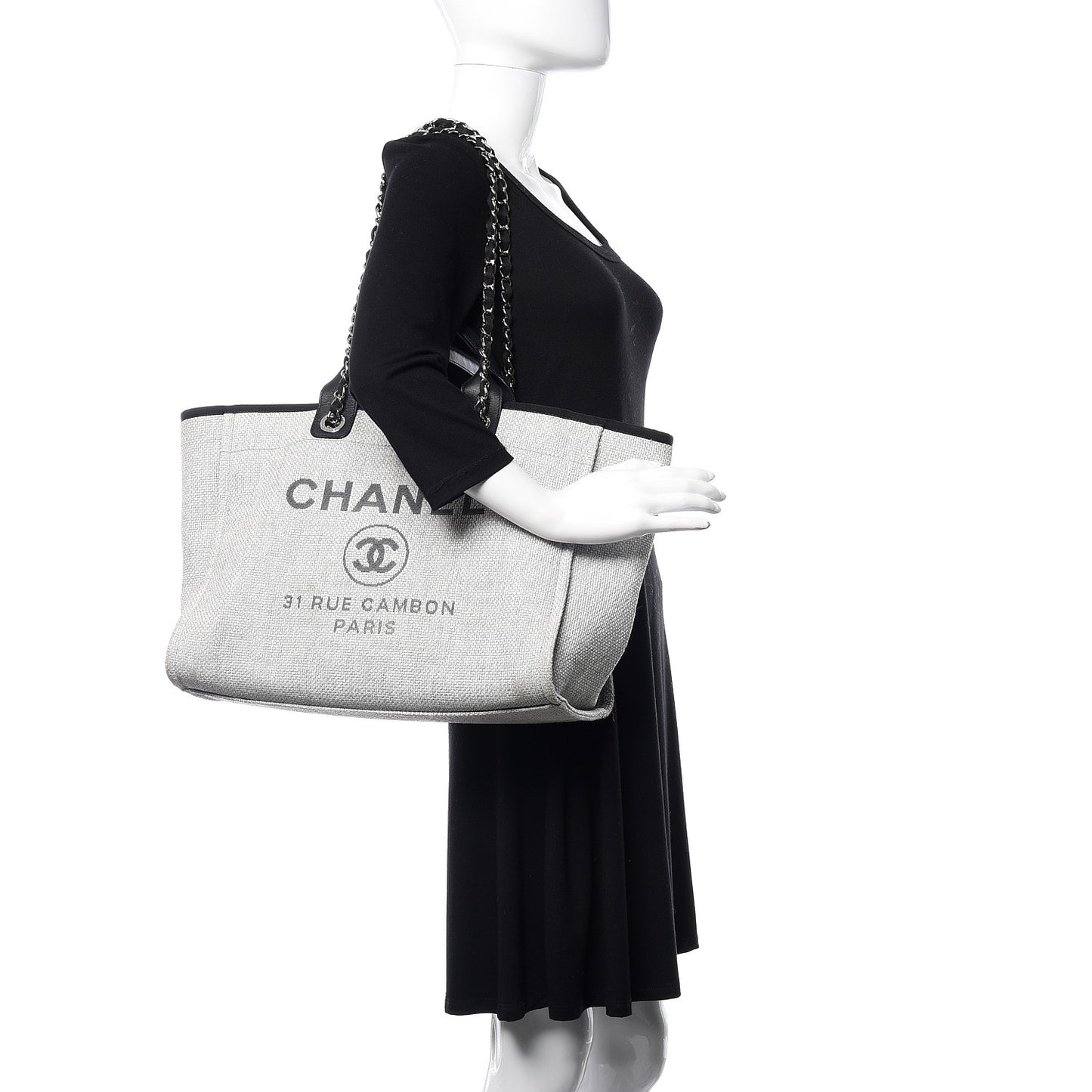Canvas Deauville Large Tote Grey