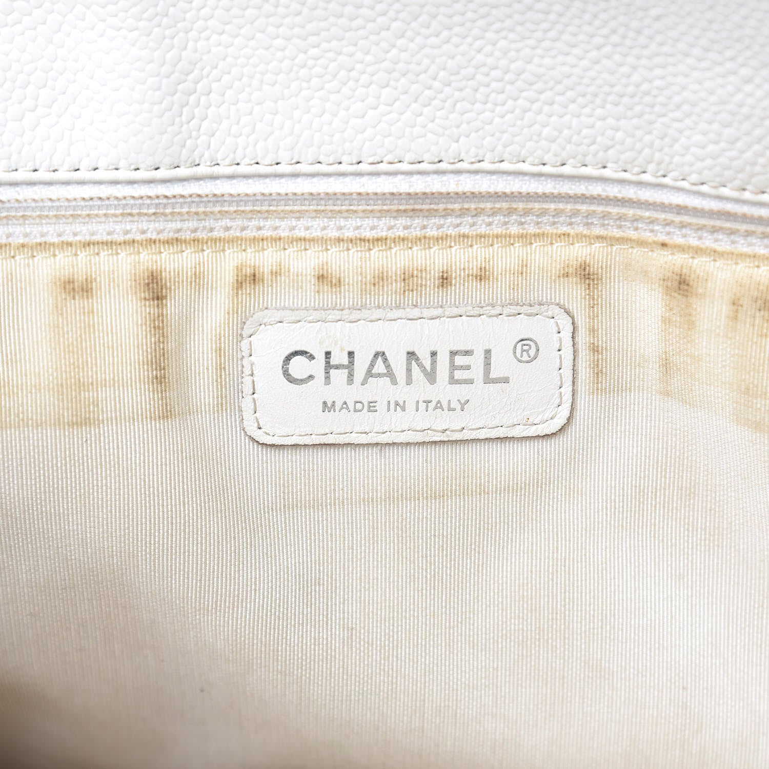 Chanel Caviar Quilted Grand Shopping Tote GST White 5 of 27