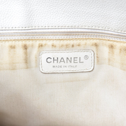 Chanel Caviar Quilted Grand Shopping Tote GST White 5 of 27