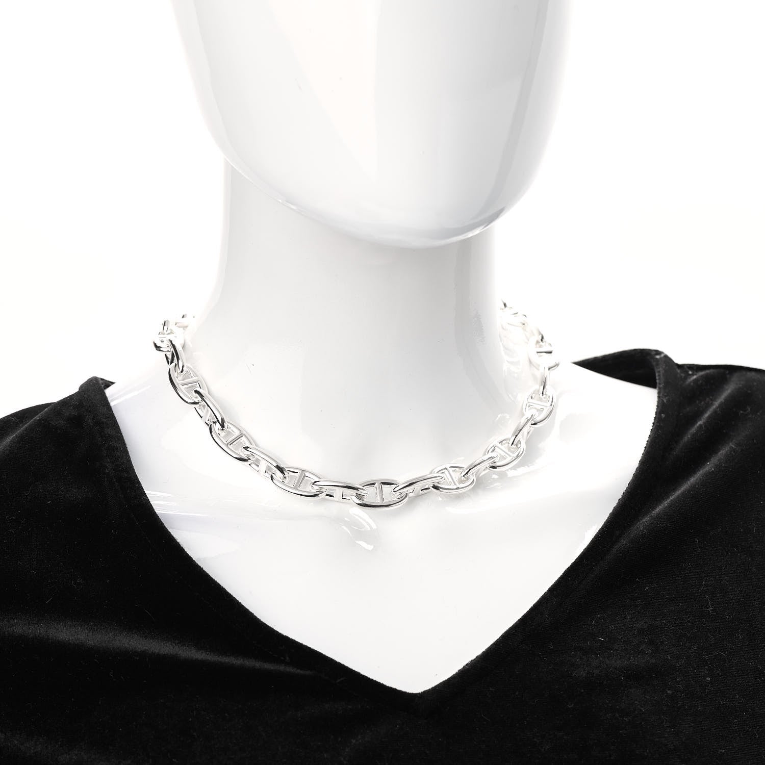 Hermes Sterling Silver MM Chaine D'Ancre Necklace 2 of 5