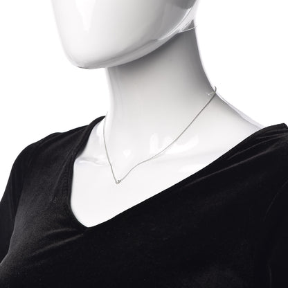 Tiffany Platinum Diamond .12ct Elsa Peretti Diamonds by the Yard Pendant Necklace 2 of 5