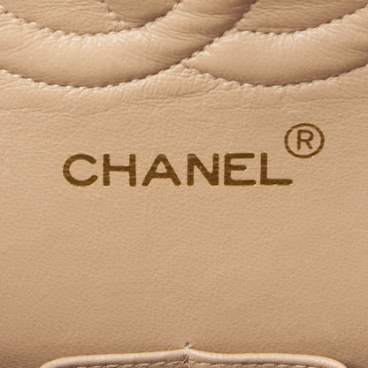 Chanel Lambskin Quilted Medium Double Flap Beige 8 of 10