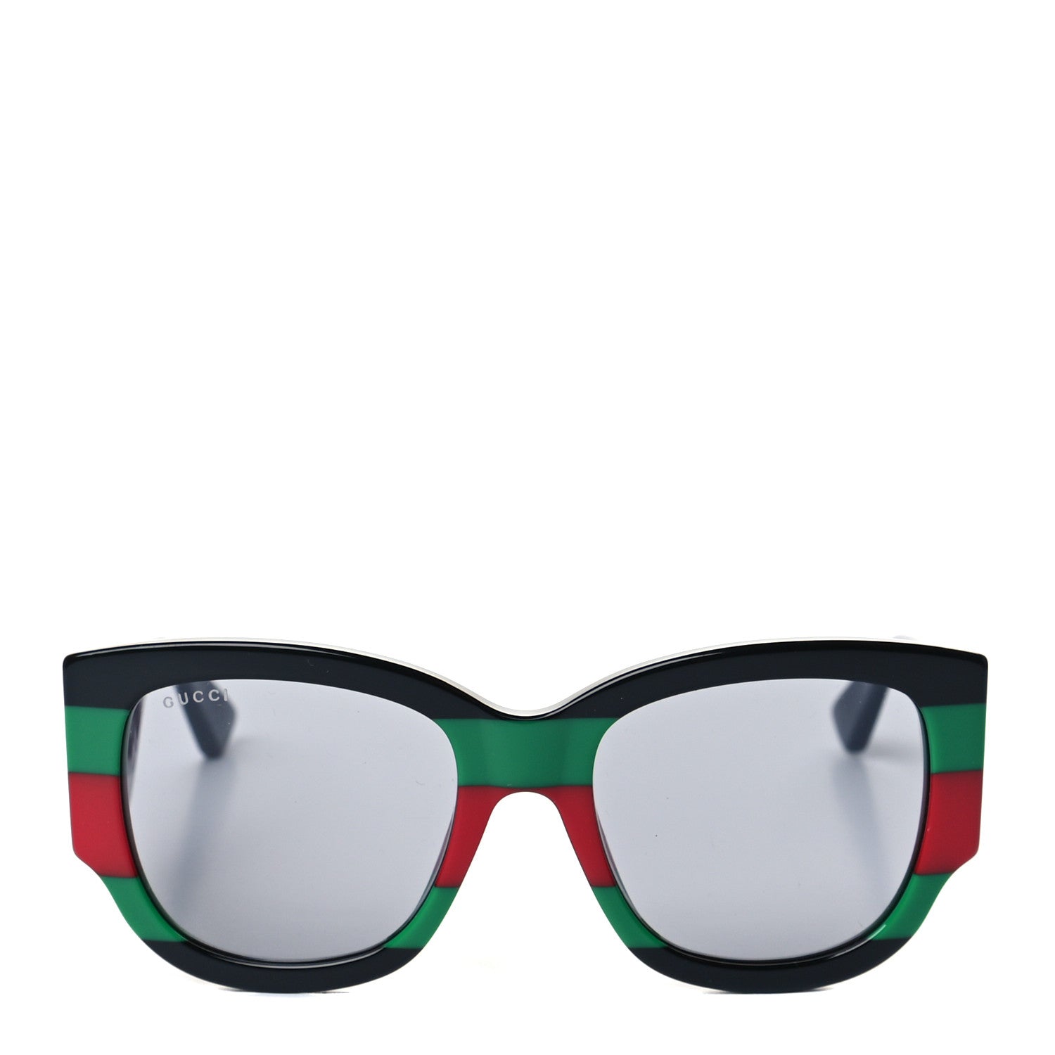 Gucci Acetate Web Oversized Frame Rectangle Sunglasses GG0276S Black Multicolor 2 of 8