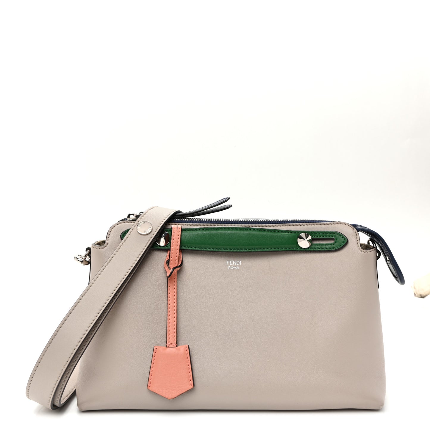 Vitello Dolce 4 Color Medium By The Way Boston Bag Grigio Polvere Emerald Multicolor