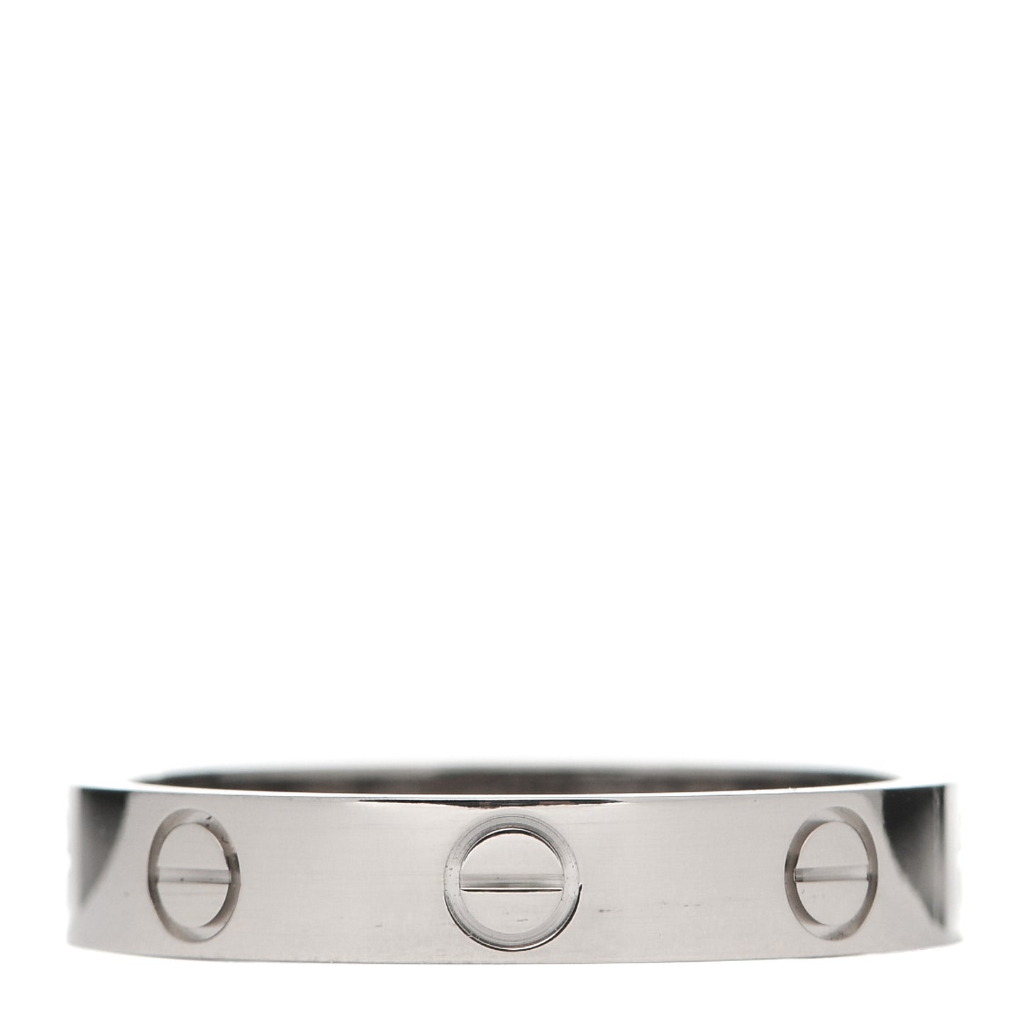 18K White Gold 3.5mm LOVE Wedding Band Ring 54 6.75