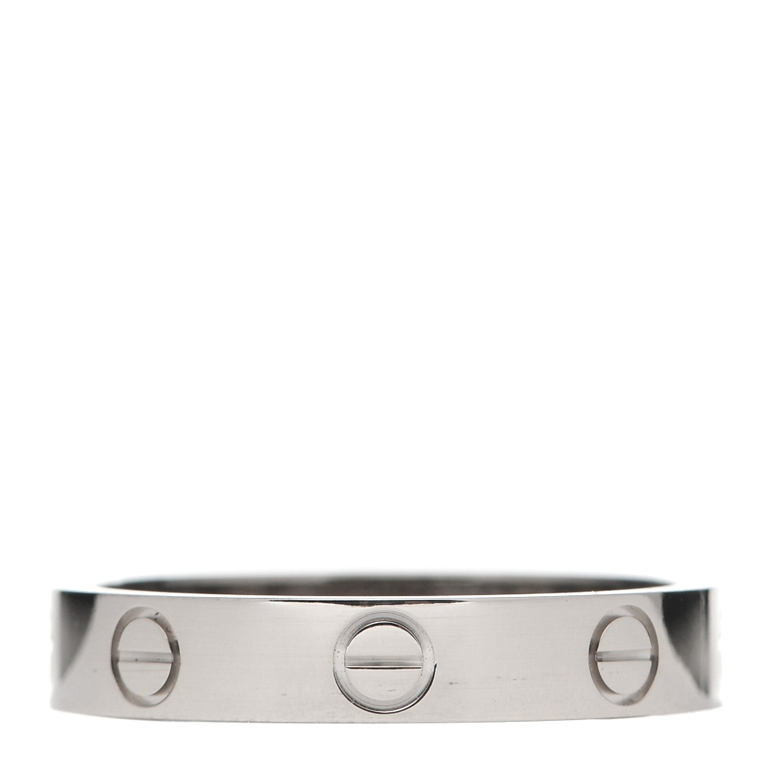 Cartier 18K White Gold 3.5mm LOVE Wedding Band Ring 54 6.75 1 of 6