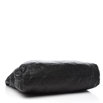 Lanvin Lambskin Quilted Amalia Cabas Tote Black 4 of 9