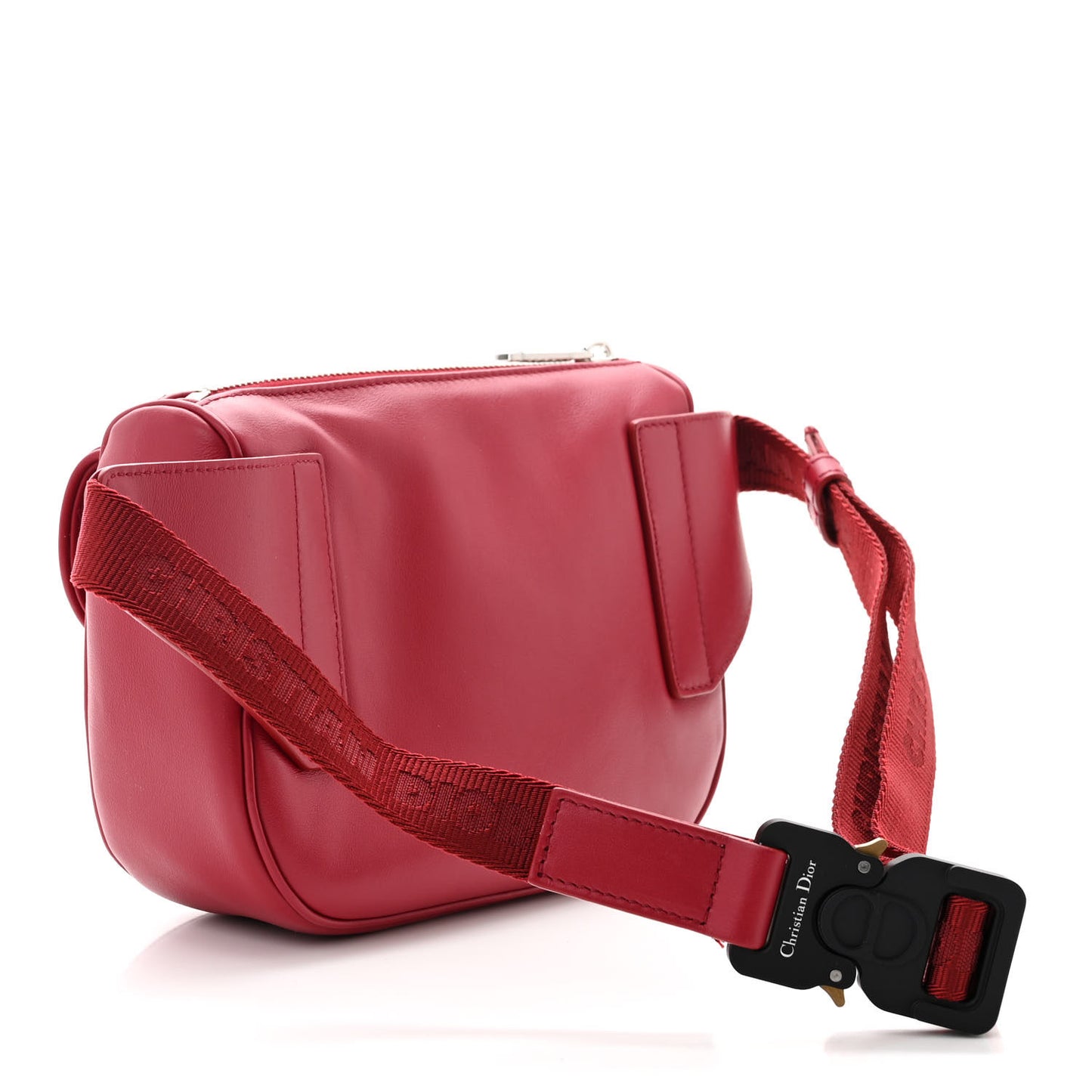 Galaxy Calfskin Oblique World Tour Saddle Belt Bag Red
