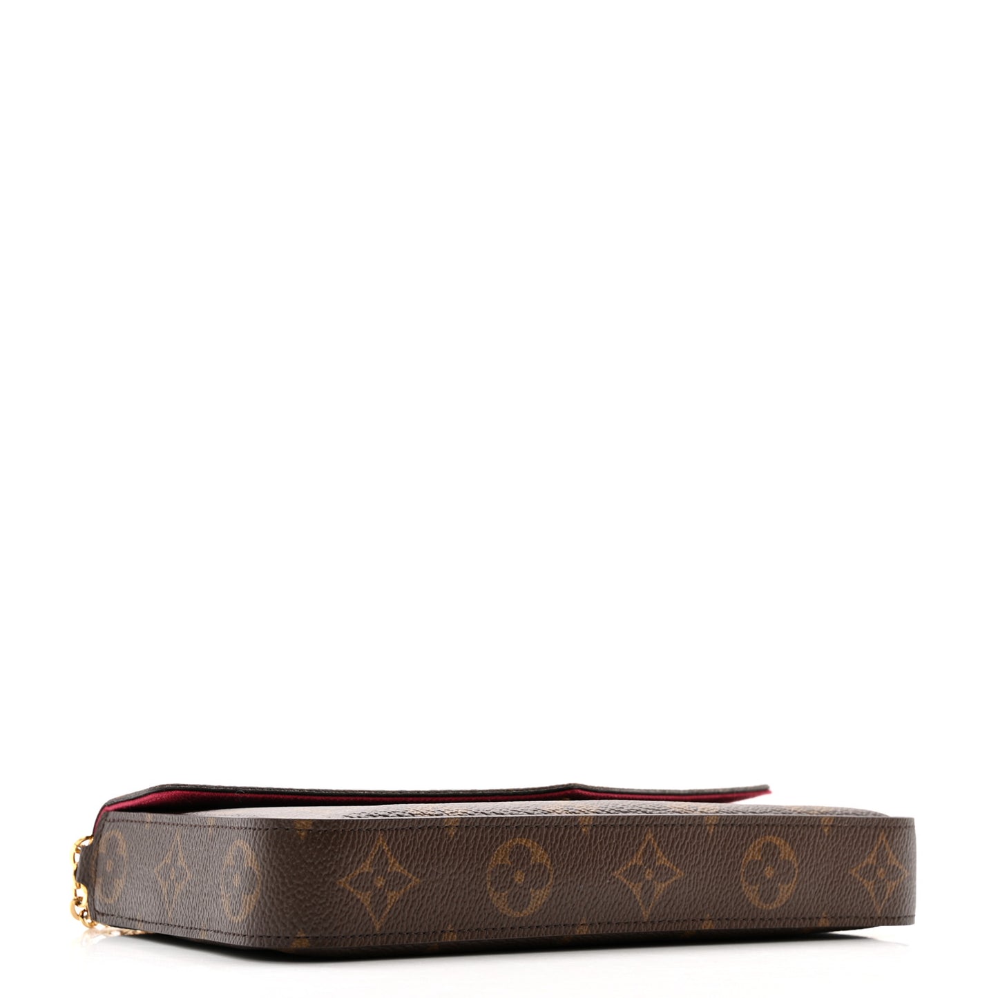 Monogram Pochette Felicie Chain Wallet Fuchsia