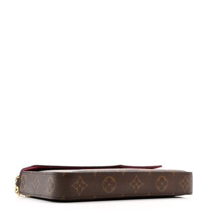 Louis Vuitton Monogram Pochette Felicie Chain Wallet Fuchsia 5 of 16