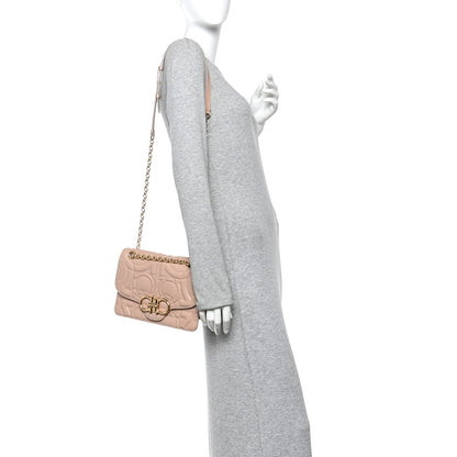Salvatore Ferragamo Calfskin Quilted Gancini Flap Bag Ameretti 2 of 12