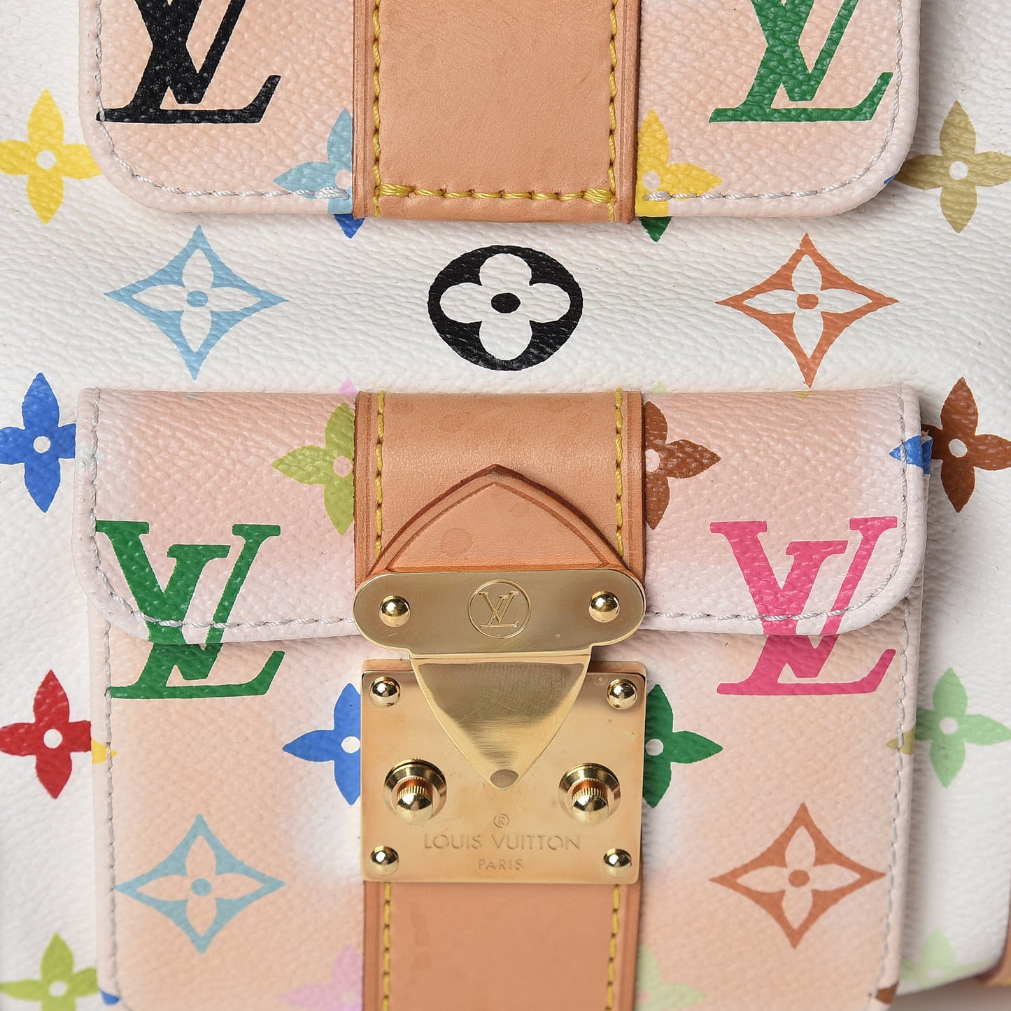 Monogram Multicolor Keepall 45 White