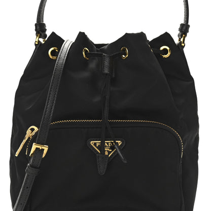 Prada Re-Nylon Duet Drawstring Shoulder Bag Black 8 of 10