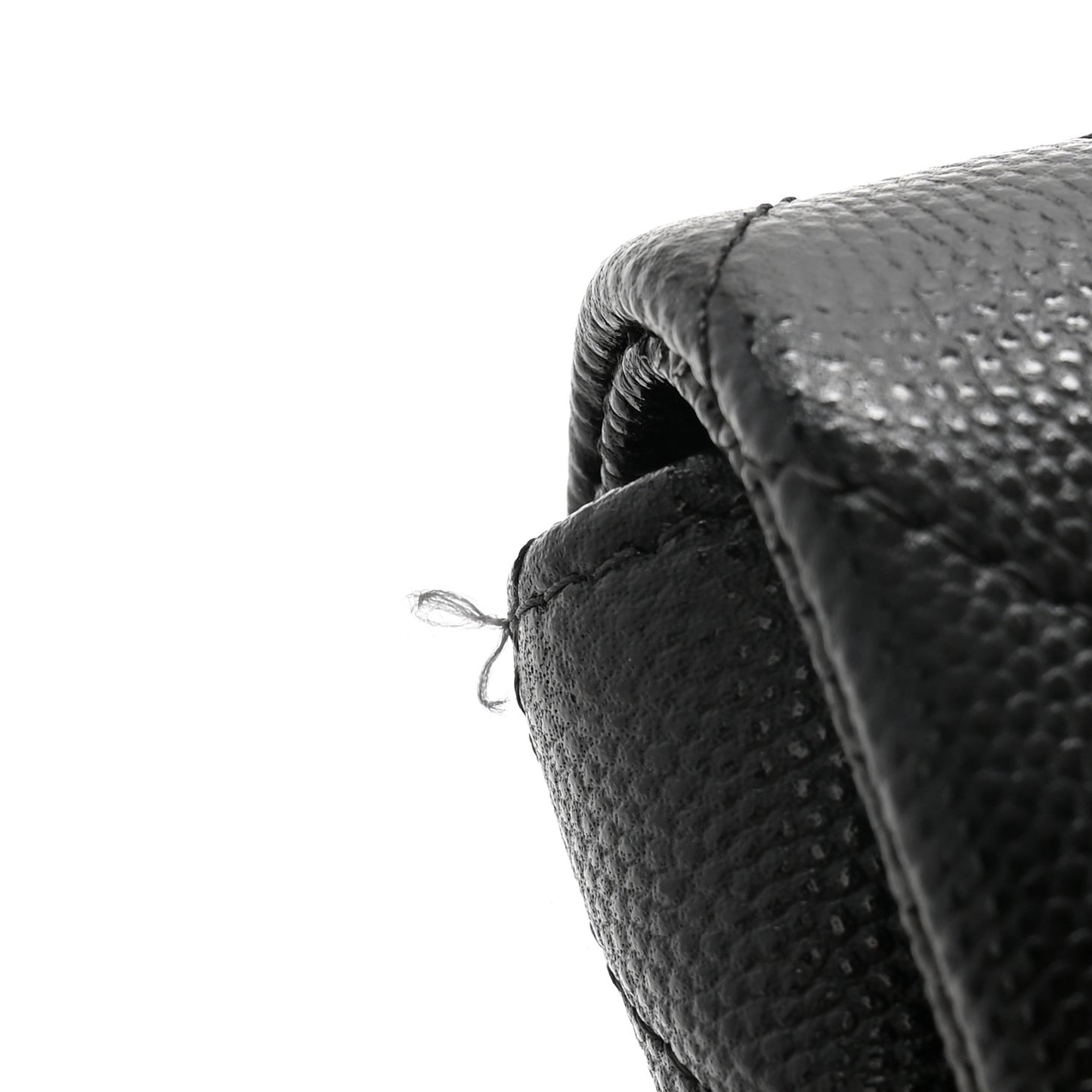 Caviar Quilted Flap Clutch Black