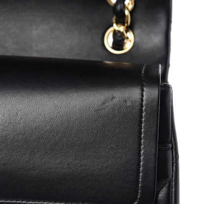 Chanel Lambskin Quilted Jumbo Double Flap Black 12 of 15