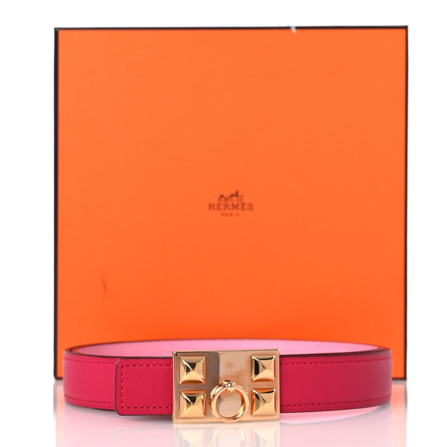 Epsom Swift 24mm Collier De Chien CDC Belt 85 34 Rose Confetti Rose Mexico