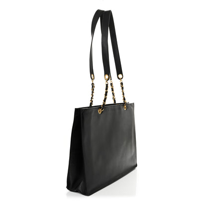 Chanel Lambskin CC Tote Black 3 of 15