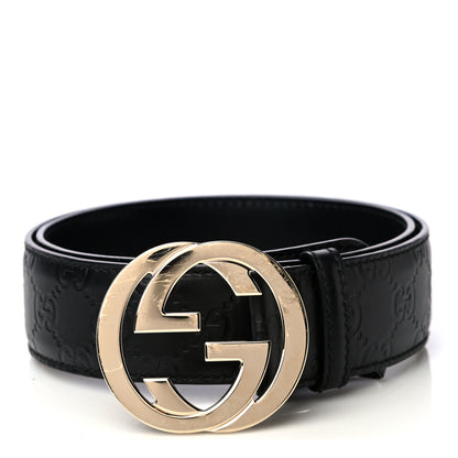 Gucci Guccissima Interlocking G 40mm Belt 80 32 Black 1 of 4