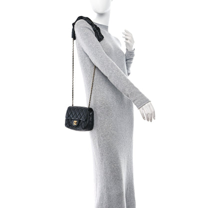 Chanel Lambskin Quilted Mini Romance Square Flap Black 2 of 10