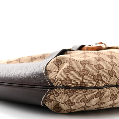 Gucci Monogram Bamboo Horsebit Hobo Dark Brown 9 of 12