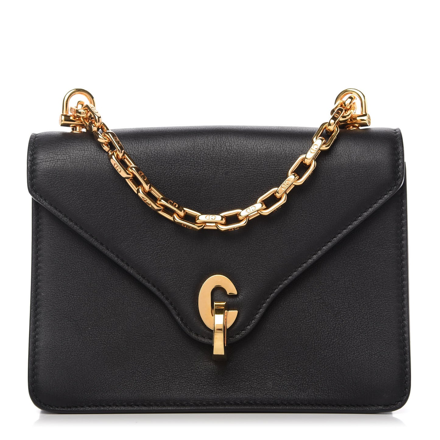 Smooth Calfskin Mini C'est Flap Bag Black