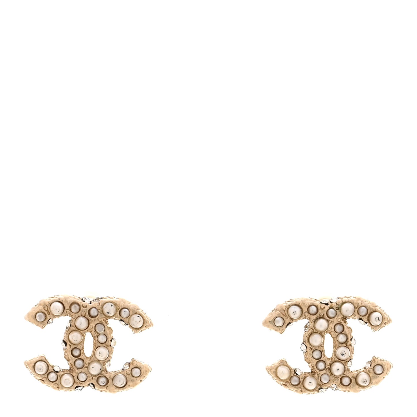 Pearl CC Earrings Gold