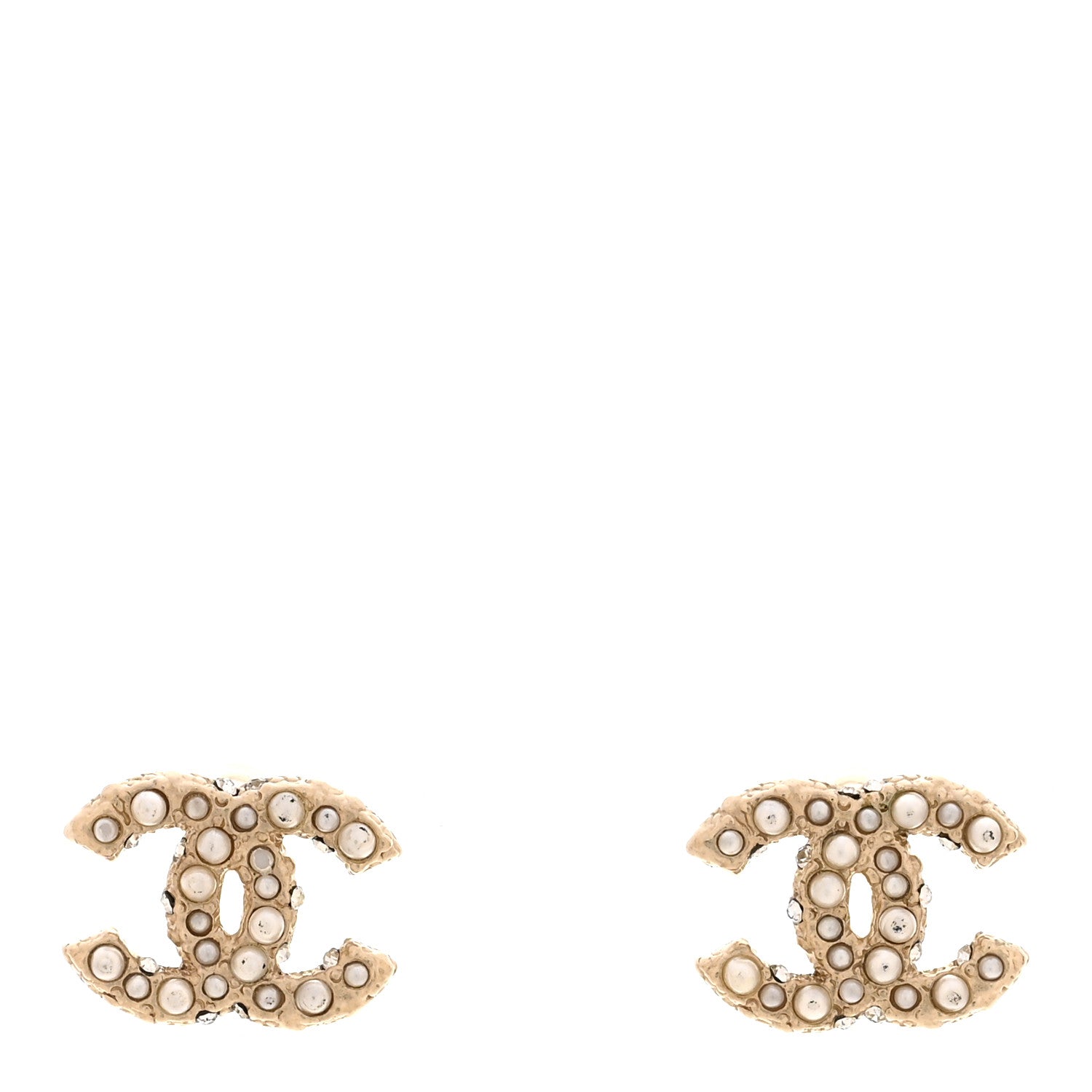 Chanel Pearl CC Earrings Gold 1 of 5