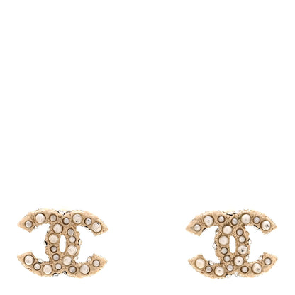 Chanel Pearl CC Earrings Gold 1 of 5