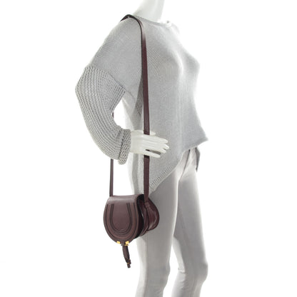 Chloe Calfskin Mini Marcie Round Crossbody Bag Dark Velvet 2 of 9