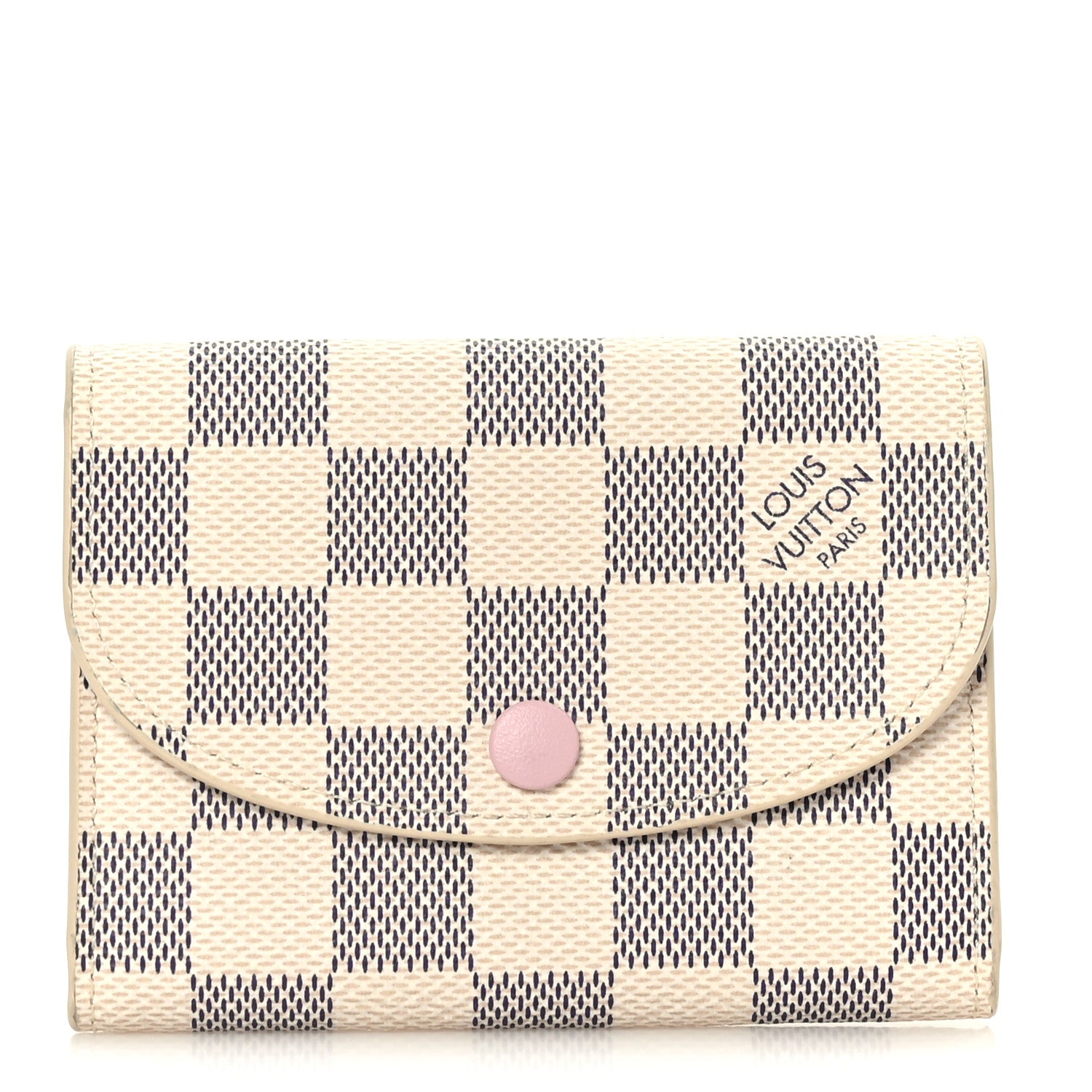 Louis Vuitton Damier Azur Rosalie Coin Purse Rose Ballerine 1 of 7