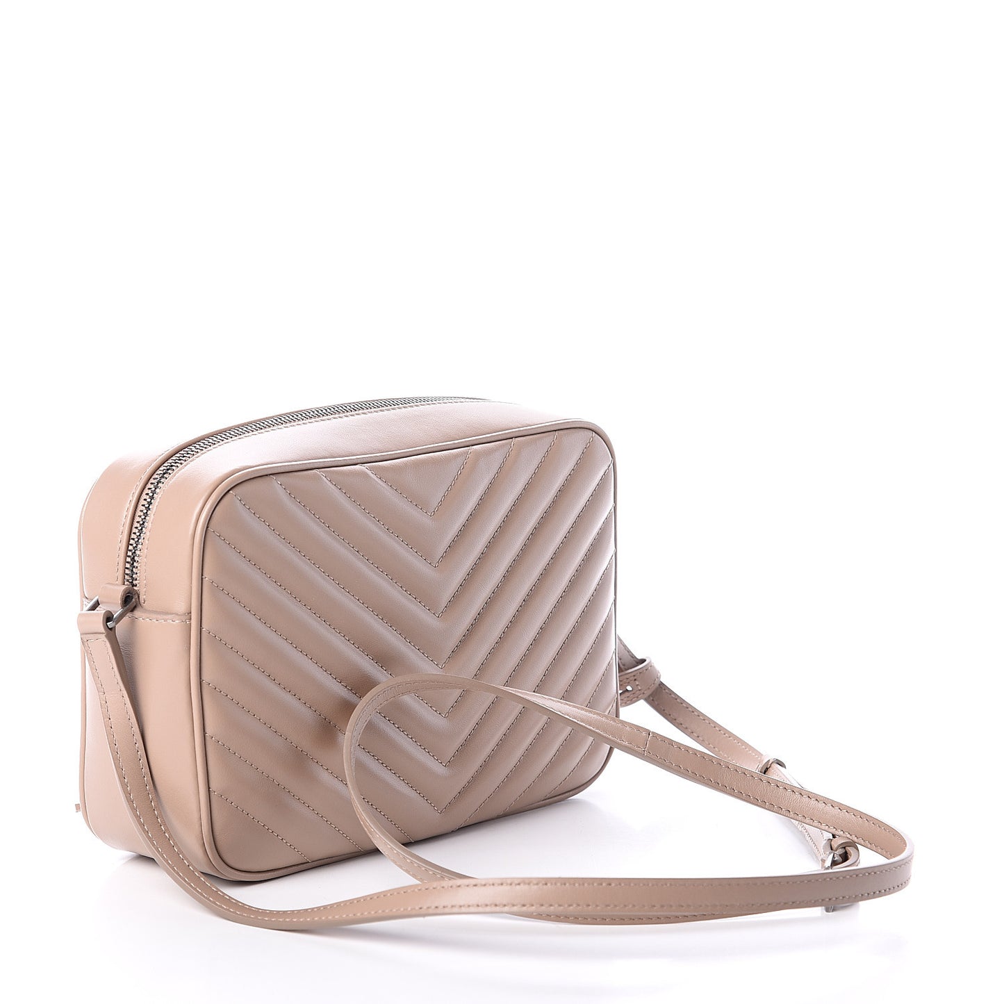 Calfskin Matelasse Monogram Lou Camera Bag Nude Powder