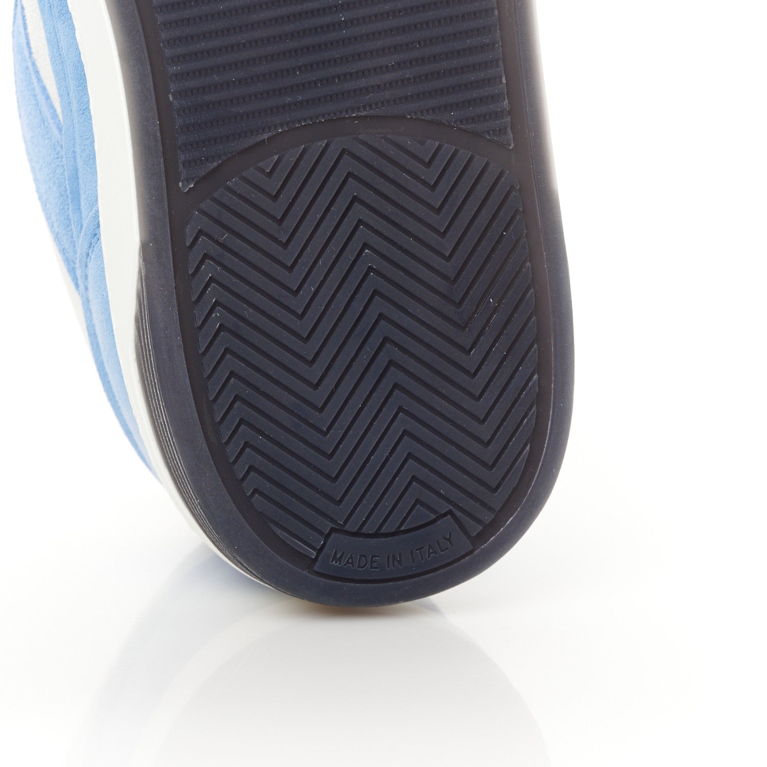Chanel Suede Kidskin Womens CC Sneakers 37.5 White Blue 6 of 10