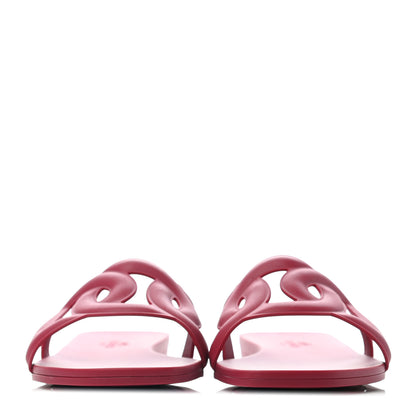 Hermes Rubber Aloha Sandals 35 Rose Baie 2 of 6
