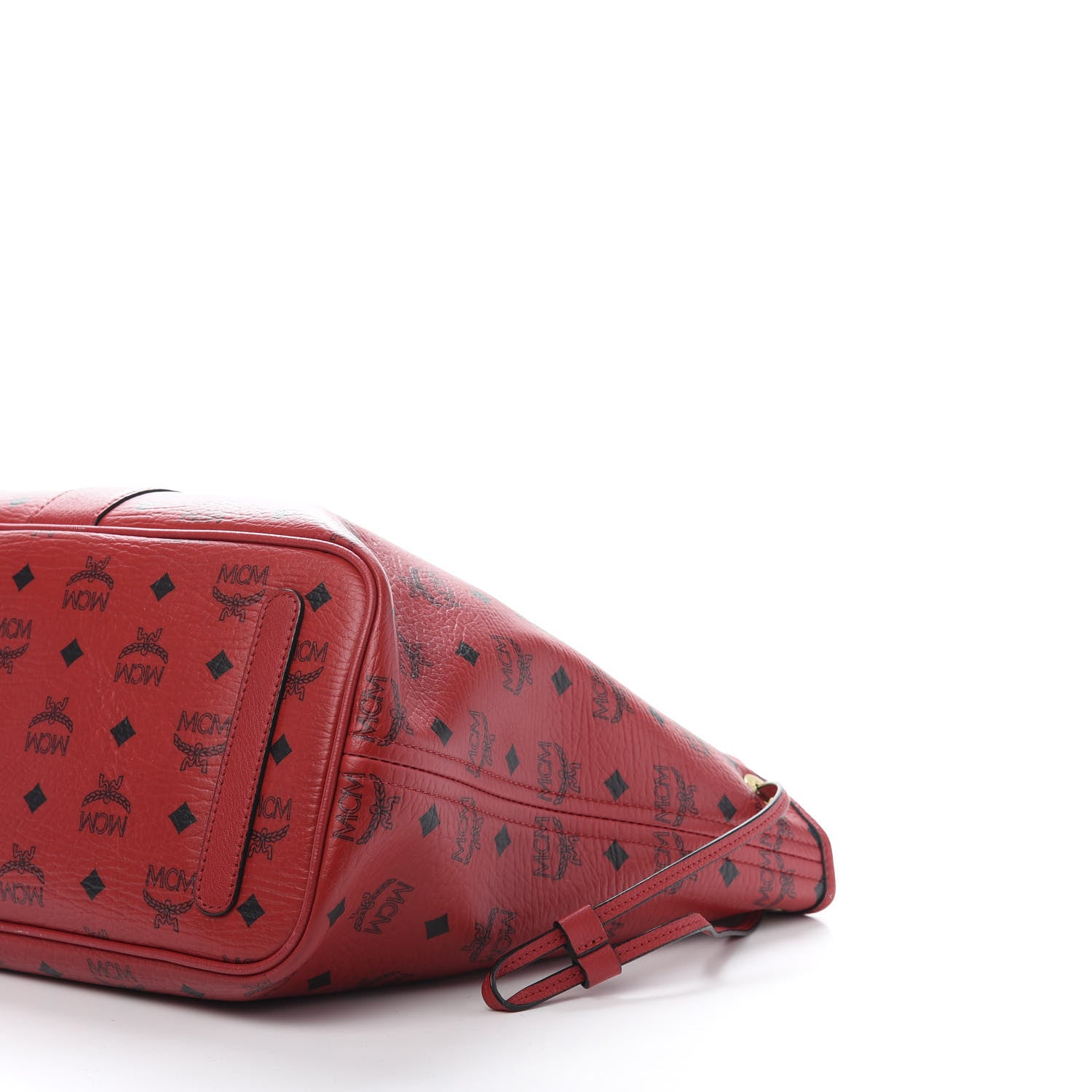 MCM Visetos Medium Liz Reversible Shopper Tote Ruby Red 7 of 20