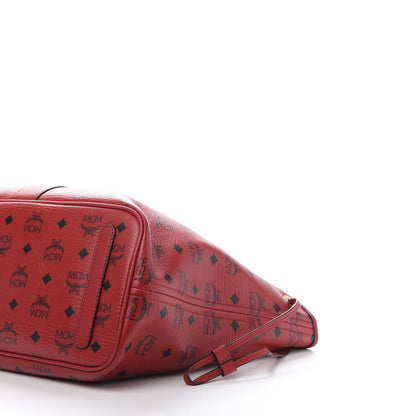 MCM Visetos Medium Liz Reversible Shopper Tote Ruby Red 7 of 20