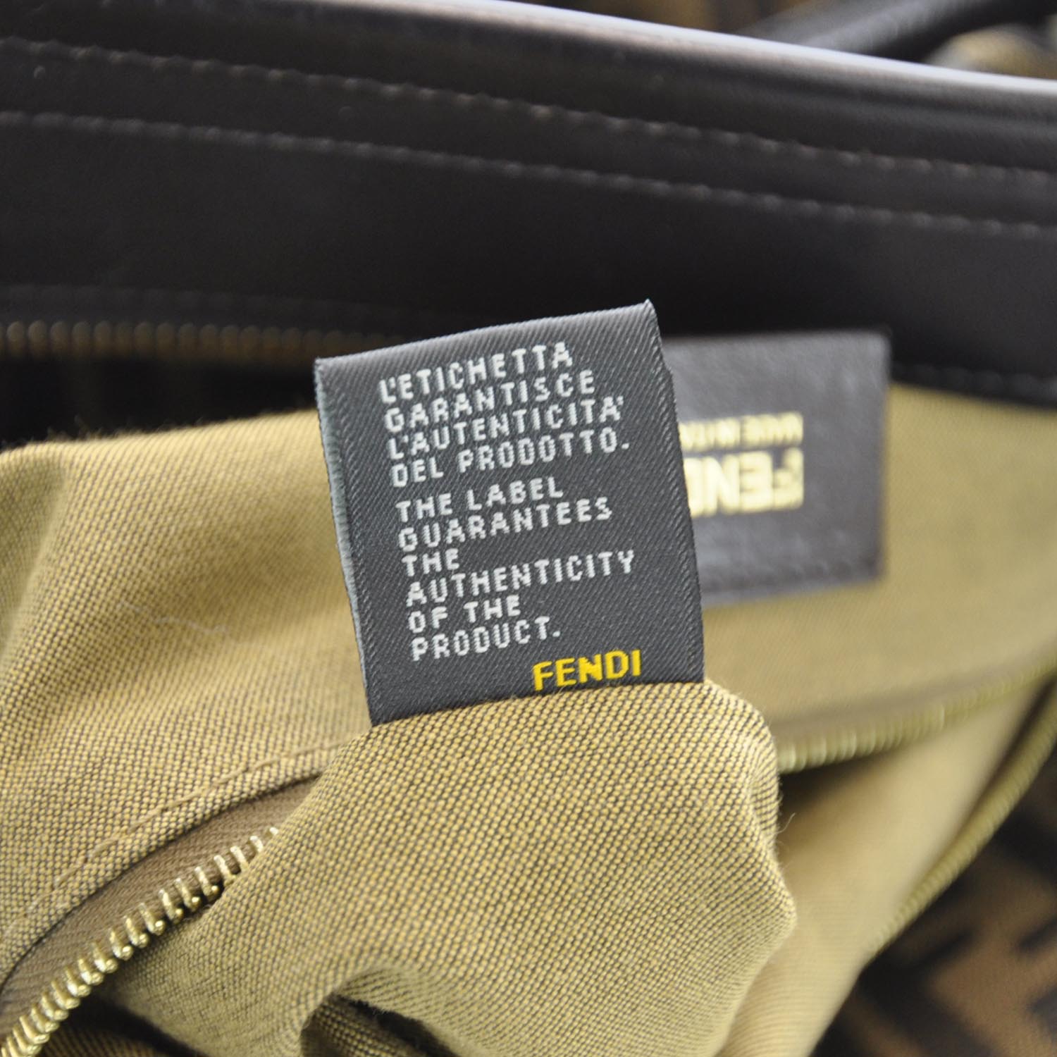 Fendi Zucca Large Chef Shopper Tote Tobacco 10 of 10