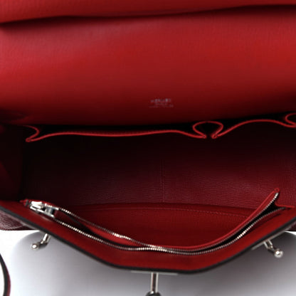 Hermes Taurillon Clemence Bi-Color Jypsiere 31 Rouge Casaque Rouge H 5 of 11