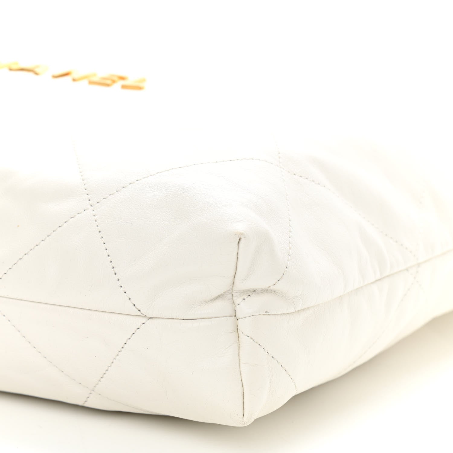 Chanel Shiny Calfskin Quilted Small Chanel 22 White 10 of 12