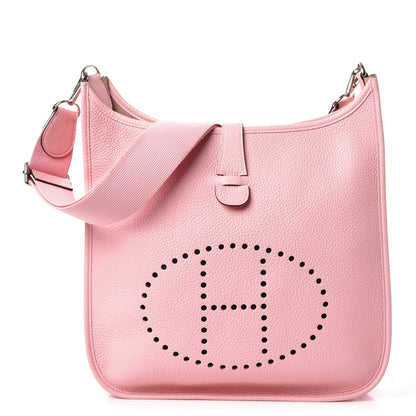 Hermes Taurillon Clemence Evelyne III GM Rose Sakura 1 of 7