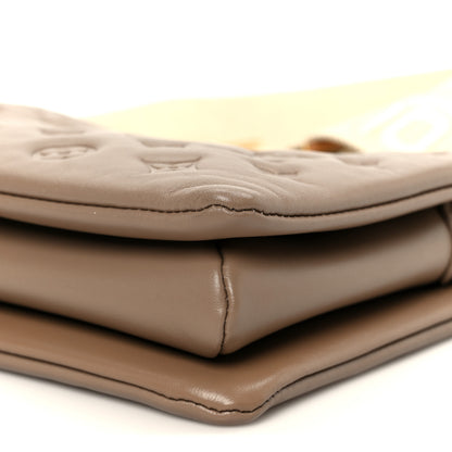 Louis Vuitton Lambskin Embossed Monogram Coussin PM Taupe 12 of 12