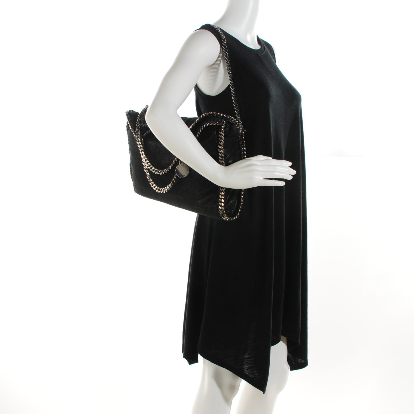 Shaggy Deer Falabella Fold Over Tote Black