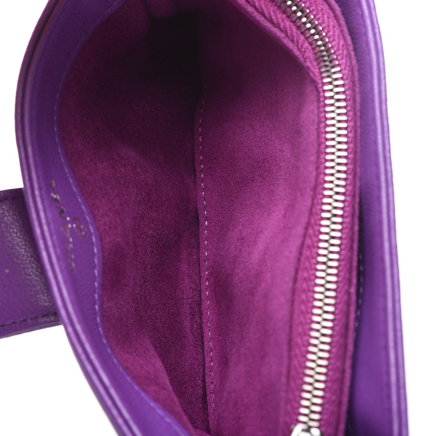 Lambskin Quilted Mini Boy Phone Holder Clutch Purple
