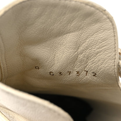 Chanel Lambskin Velvet Cap Toe Short Ankle Boots 37 White 10 of 13