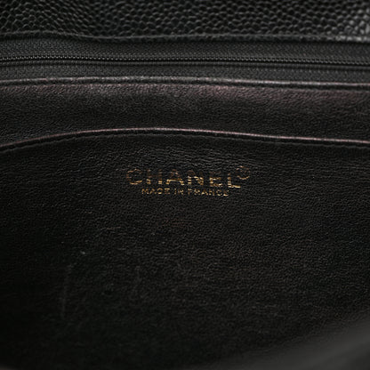 Chanel Caviar Quilted Jumbo Single Flap Black 6 of 15